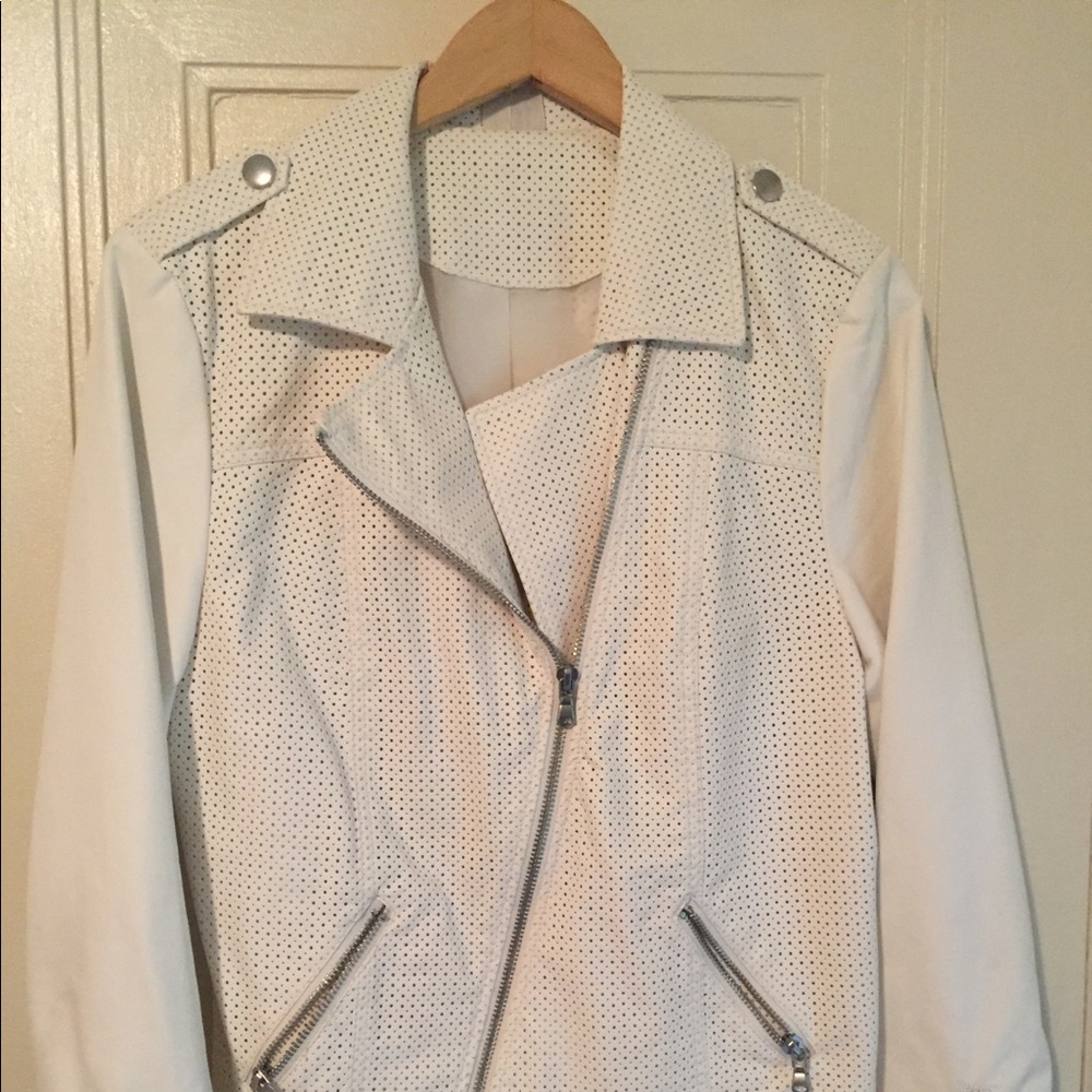 White Faux Leather Jacket!